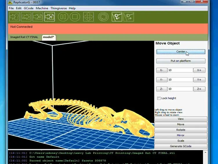 3D Printing of Preclinical X-ray Computed Tomographic Data Sets