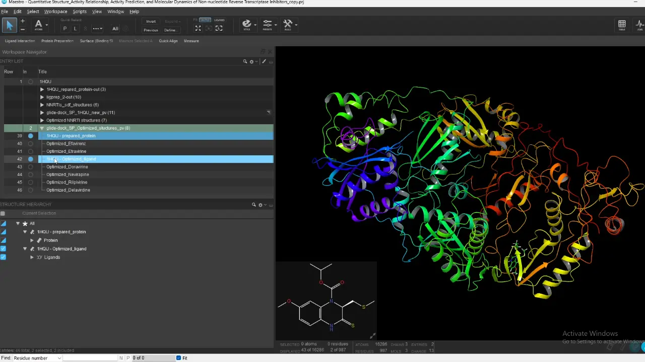 Quantitative Structure-Activity Relationship, Activity Prediction, and Molecular Dynamics of Non-nucleotide Reverse Transcriptase Inhibitors